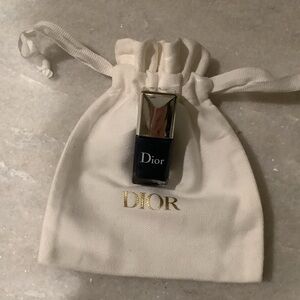 DIOR POUCH + BLUE NAIL POLISH